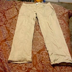 White House Black Market Tan ankle cut pants